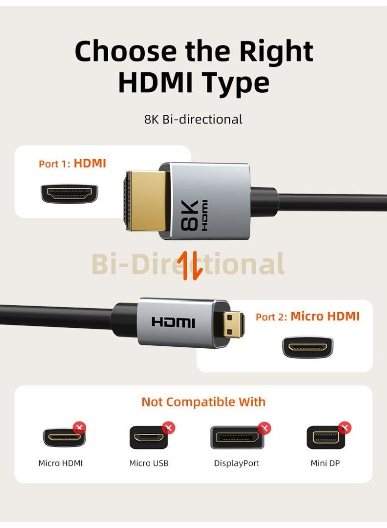 كابل تايم كابل HDMI 2.1 بصري نشط، يدعم دقة 8K بمعدل 60 هرتز وسرعة نقل بيانات تصل إلى 48 جيجابت في الثانية، فائق السرعة، يدعم تقنية HDR و eARC و HDCP. كابل ألعاب ألياف بصرية 2.3 يدعم دقة 4K بمعدل 120 هرتز، متوافق مع PS5 و Xbox Series X والتلفزيون وجهاز العرض. - Image 3